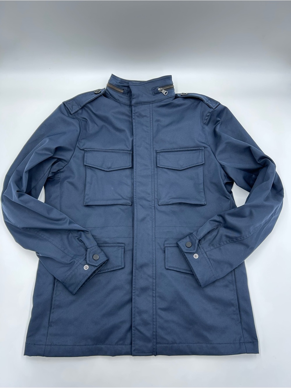 Banana Republic Navy Zip Hood Utility  Field Jacket M
